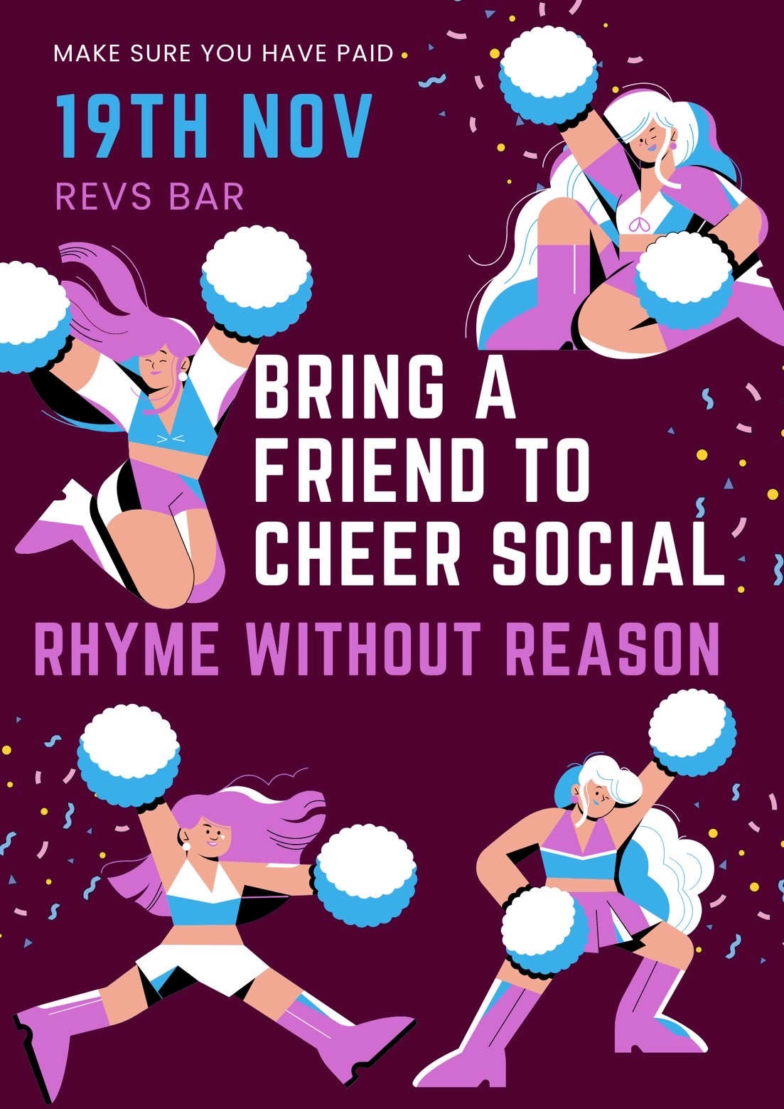 Bring a friend to cheer social